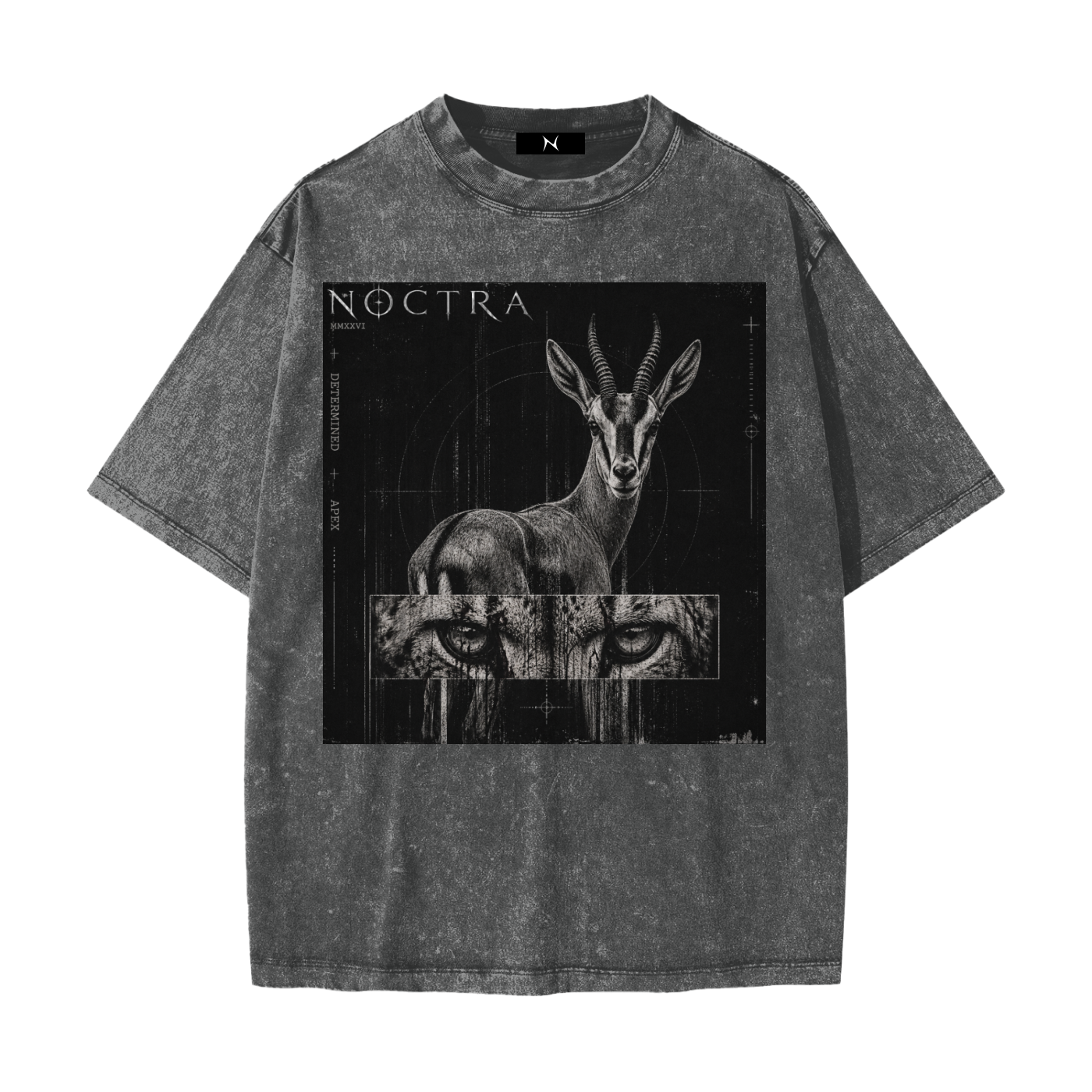 "INSTINCT" Oversized Washed Tee