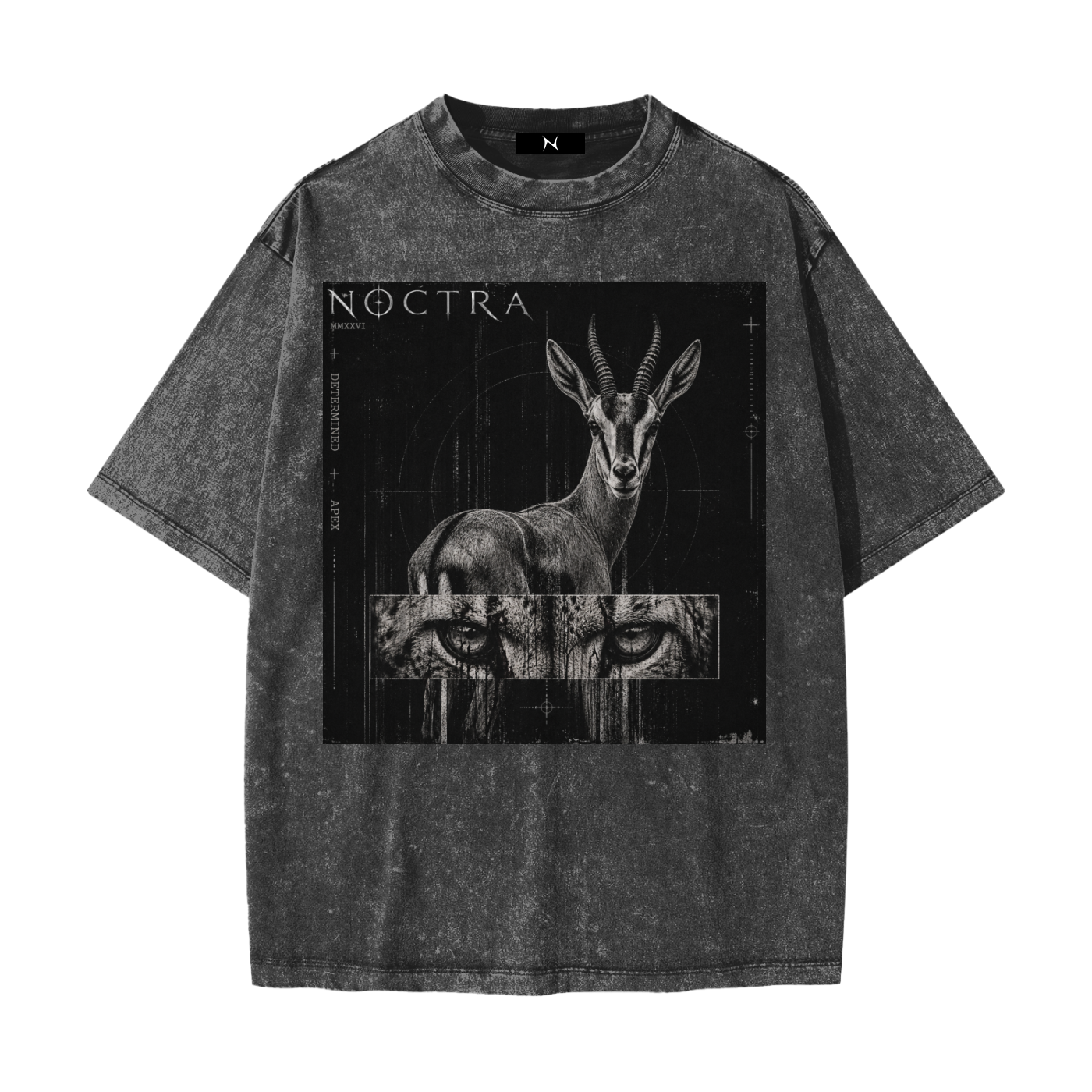 "INSTINCT" Oversized Washed Tee