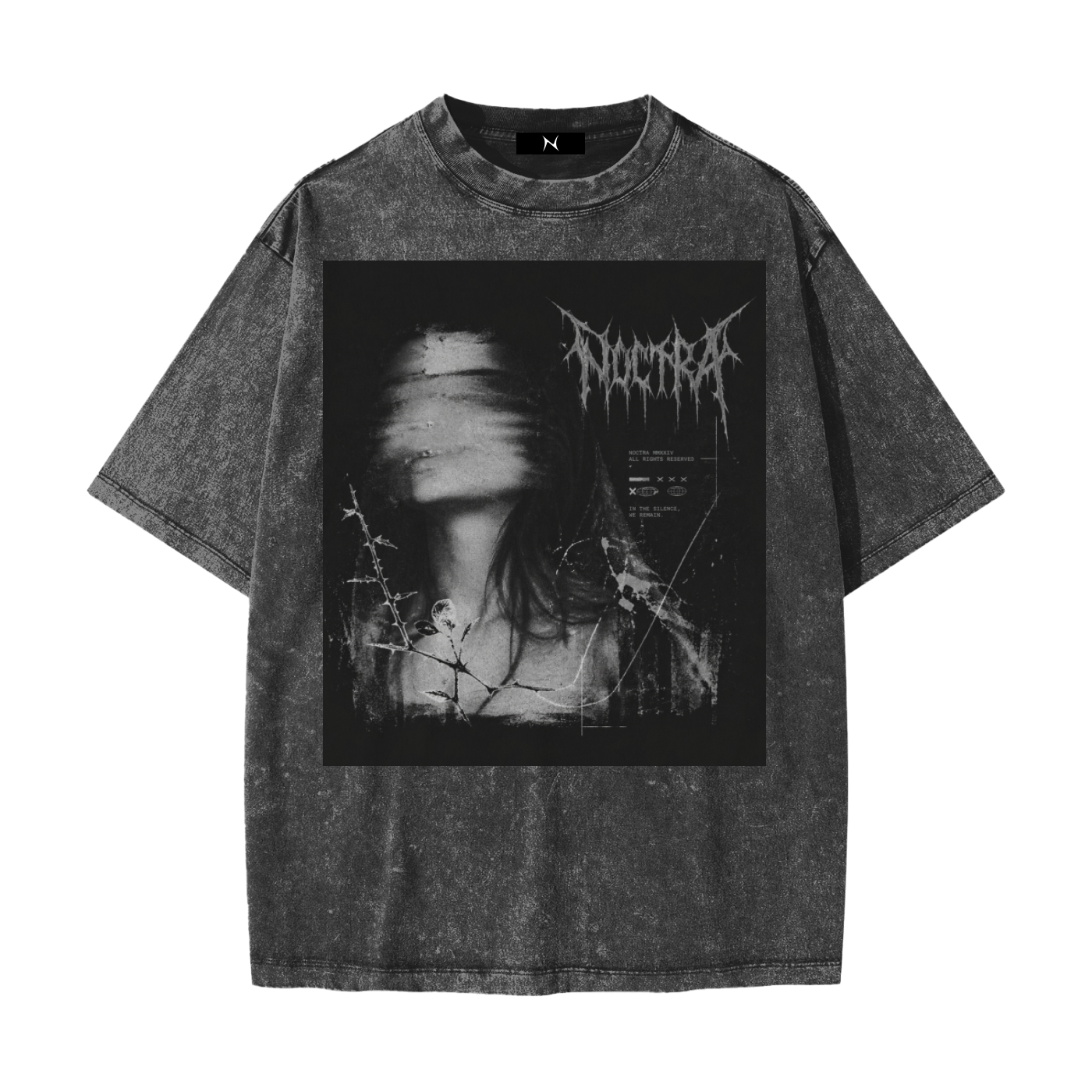 "Veil of Memory" Oversized Washed Tee