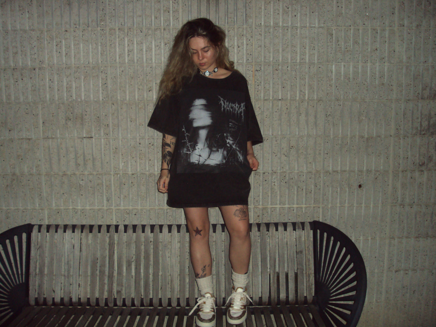 "Veil of Memory" Oversized Washed Tee