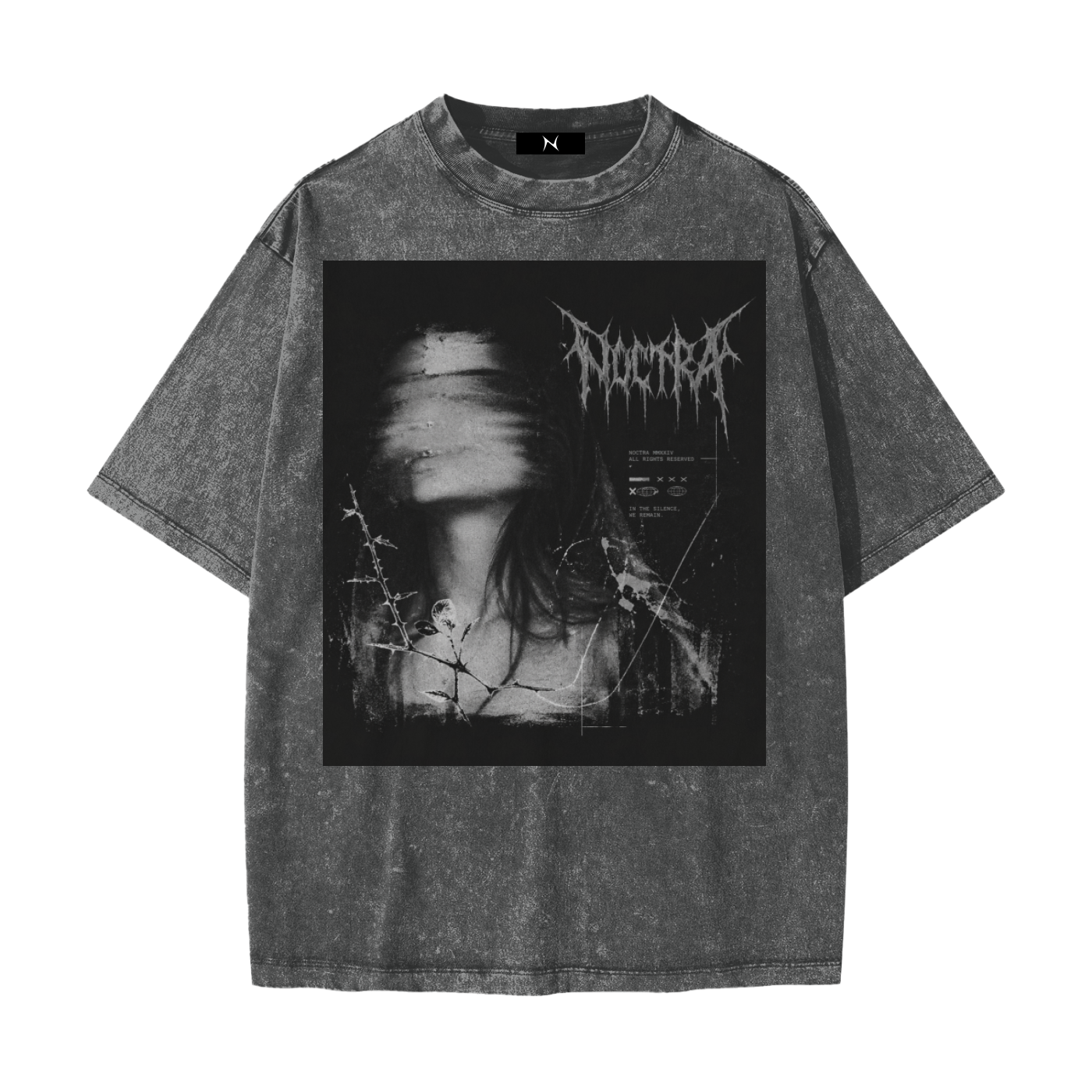 "Veil of Memory" Oversized Washed Tee